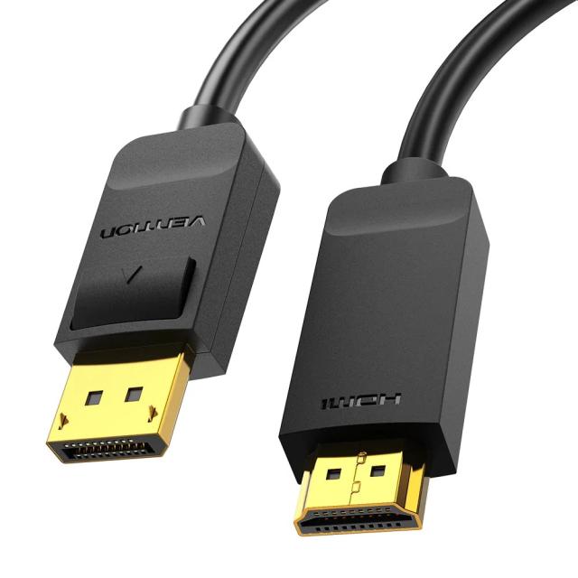 Кабел Vention Cable DisplayPort към HDMI 3.0m - 4K, Gold Plated