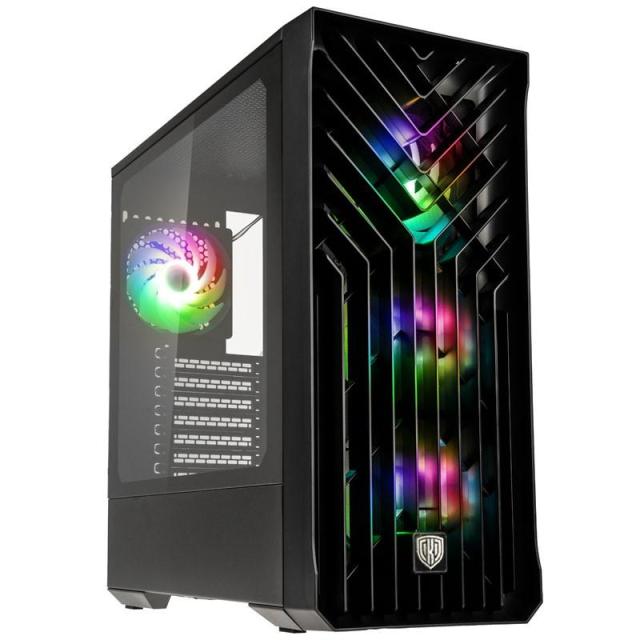 Кутия Kolink Unity Cascade ARGB Mid-Tower, 2x USB 3.0, 1x 3.5 mm HD Audio,  E-ATX, ATX, Micro-ATX, Mini-ITX, Black