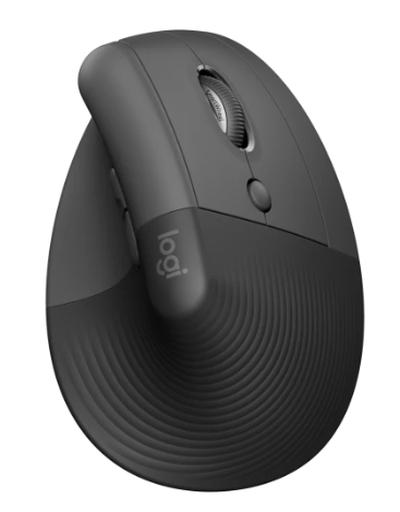 Мишка Logitech Lift Vertical Ergonomic Mouse, оптична (4000 dpi), Bluetooth/Wireless, черно/сово