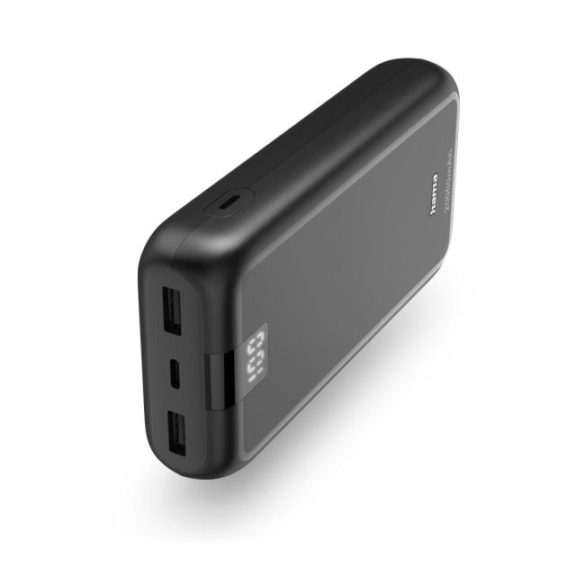 Външна батерия HAMA Power pack "Performance 20", 20 000 mAh, 3 изхода: USB-C, 2x USB-A