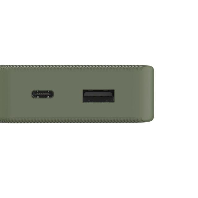 Външна батерия HAMA "Colour 10", 10 000 mAh, 2 изхода: USB-C, USB-A, зелен