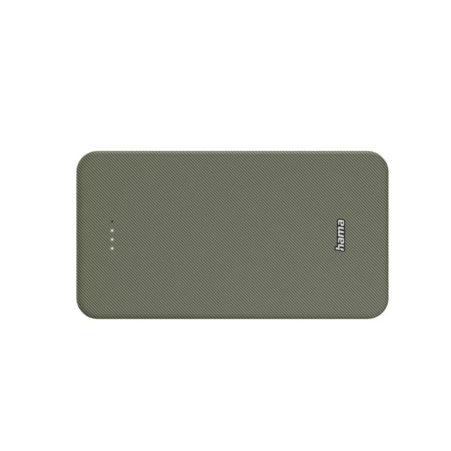 Външна батерия HAMA "Colour 20", 20 000 mAh, 2 изхода: USB-C, USB-A, зелена