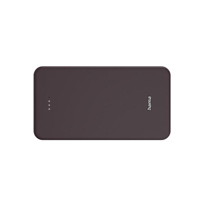 Външна батерия HAMA "Colour 20", 20 000 mAh, 2 изхода: USB-C, USB-A, тъмно червена