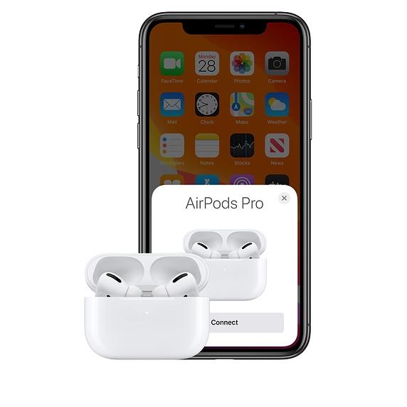 Слушалки Apple AirPods Pro (1st gen), безжични, Bluetooth, микрофон, сензорни бутони, бели