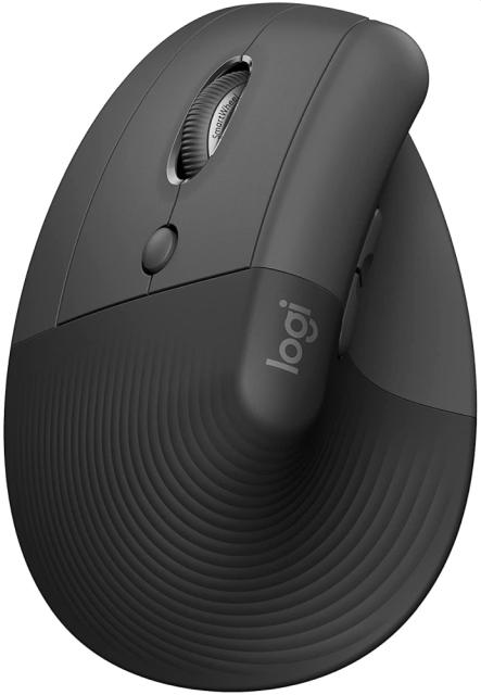 Мишка Logitech Lift Left Vertical Ergonomic Mouse, оптична (4000 dpi), Bluetooth/Wireless, черно/сиво