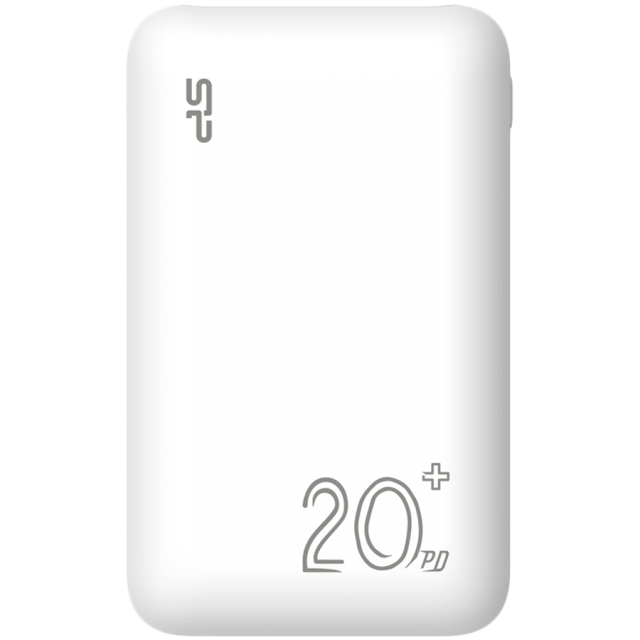 Външна батерия Silicon Power Power Bank, QS58, 20 000mAh, 2x USB Type-A, 1x USB Type-C, White