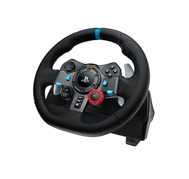 Волан Logitech G29 Driving Force Racing Wheel, PlayStation 4, PlayStation 3, PC, 900° Rotation, Dual Motor Force Feedback, Adjustable Pedals, Leather 