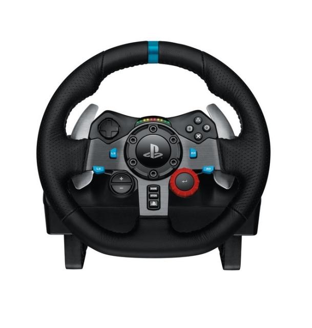 Волан Logitech G29 Driving Force Racing Wheel, PlayStation 4, PlayStation 3, PC, 900° Rotation, Dual Motor Force Feedback, Adjustable Pedals, Leather 