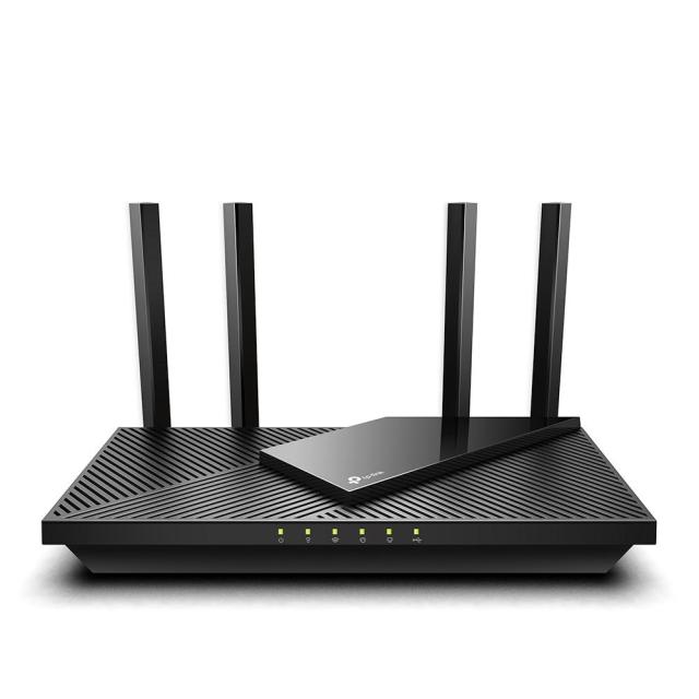 Рутер TP-Link Archer AX55, 3000Mbps, 2.4GHz (574 Mbps)/ 5GHz (2402 Mbps), Wireless AX, 4x LAN 1000, 1x WAN 1000, 1x USB 3.0