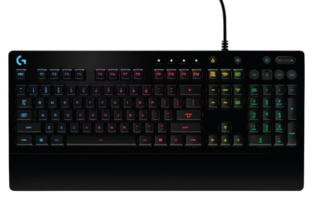 Клавиатура Logitech G213 Prodigy Gaming Keyboard, Lightsync, Spill Resistant, Palm Rest, Media Controls, Black