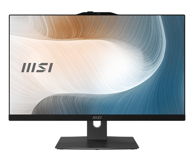 Компютър All in One MSI Modern AM242P 12M-808XEU, Intel Core i5-1235U 10C (1.3/4.4GHz, 12MB Cache), 23.8" (60.45cm) Full HD IPS Anti-Glare Display, 8GB DDR4, 1TB SSD NVMe, 2x USB 3.2 Gen 2 Type-C, Free DOS