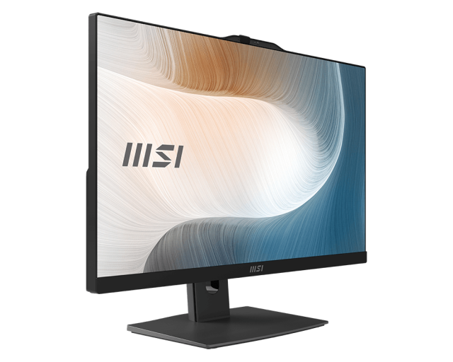Компютър All in One MSI Modern AM242P 12M-808XEU, Intel Core i5-1235U 10C (1.3/4.4GHz, 12MB Cache), 23.8" (60.45cm) Full HD IPS Anti-Glare Display, 8GB DDR4, 1TB SSD NVMe, 2x USB 3.2 Gen 2 Type-C, Free DOS