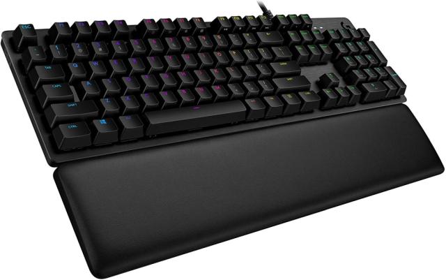 Клавиатура Logitech G513 Keyboard, GX Brown Tactile, Lightsync RGB, USB Passthrough Data/Power, Alumium Alloy, Game Mode, Memory Foam Palmrest, Gaming Keycaps, Keycap Puller, Black Carbon