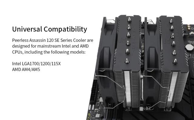 Охладител за процесор Thermalright CPU Cooler Peerless Assassin 120 SE - Dual-Tower - LGA1851/LGA1700/AM5