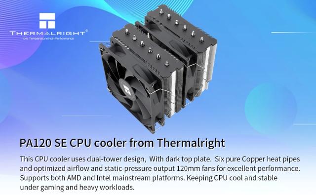 Охладител за процесор Thermalright CPU Cooler Peerless Assassin 120 SE - Dual-Tower - LGA1851/LGA1700/AM5