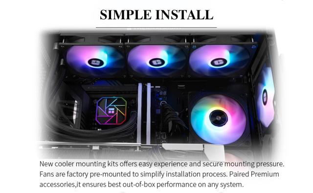 Охладител за процесор Thermalright Water Cooling Aqua Elite 360 Black A-RGB V3 - LGA1851/LGA1700/AM5