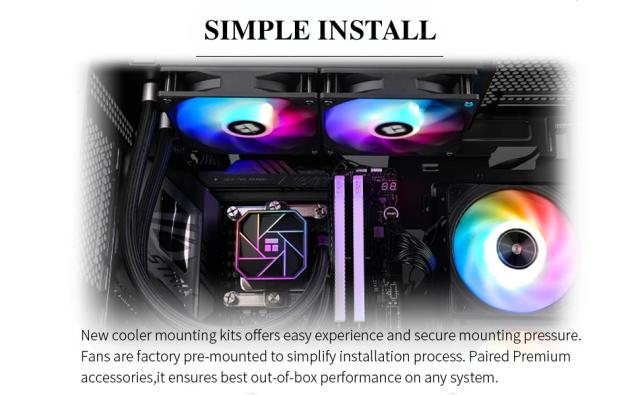 Охладител за процесор Thermalright Water Cooling Aqua Elite 240 Black A-RGB V3 - LGA1851/LGA1700/AM5