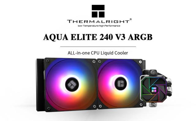 Охладител за процесор Thermalright Water Cooling Aqua Elite 240 Black A-RGB V3 - LGA1851/LGA1700/AM5