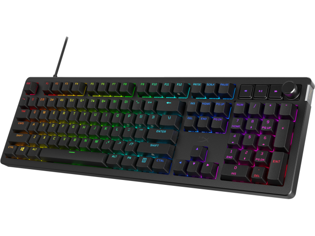 Геймърскa клавиатура HyperX Alloy Rise - Ultra-customizable, Hot-Swappable, Linear Switch, Ful-Size