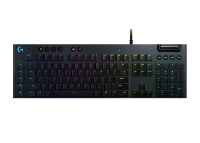 Клавиатура Logitech G815 Keyboard, GL Linear Low Profile, Lightsync RGB, 5 Marco G-Keys, 3 On-Board Profiles, Game Mode, USB Passthrough Data/Power, Media Controls, Carbon