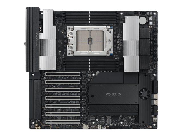 Дънна платка ASUS Pro WS WRX90E-SAGE SE, AMD Socket sTR5,  8x DIMM slots DDR5, 4x PCIe 5.0 M.2 slots, 7x PCIe 5.0 x16 slots, Dual 10 Gb LAN, VGA, 2x Mini DisplayPort, EEB