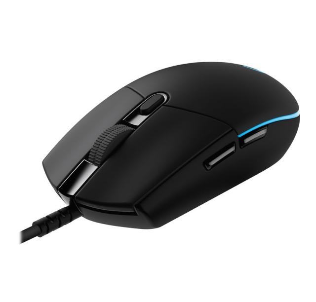Мишка Logitech G Pro Mouse, Lightsync RGB, HERO 16K DPI Sensor, 400 IPS, 6 програмируеми бутона, вградена памет, 5 профила, 85 g, черен
