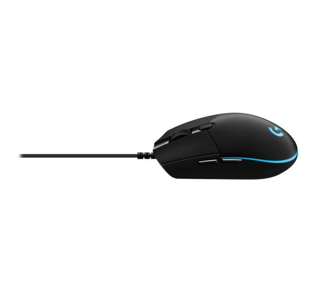 Мишка Logitech G Pro Mouse, Lightsync RGB, HERO 16K DPI Sensor, 400 IPS, 6 програмируеми бутона, вградена памет, 5 профила, 85 g, черен