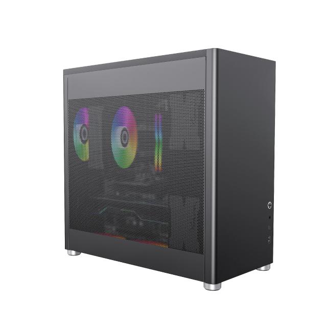 Кутия Gamemax MeshBOX Black, Middle Tower, 1 x USB 3.1 Type-C, 1 x USB 3.0, ATX/mATX/Mini-ITX