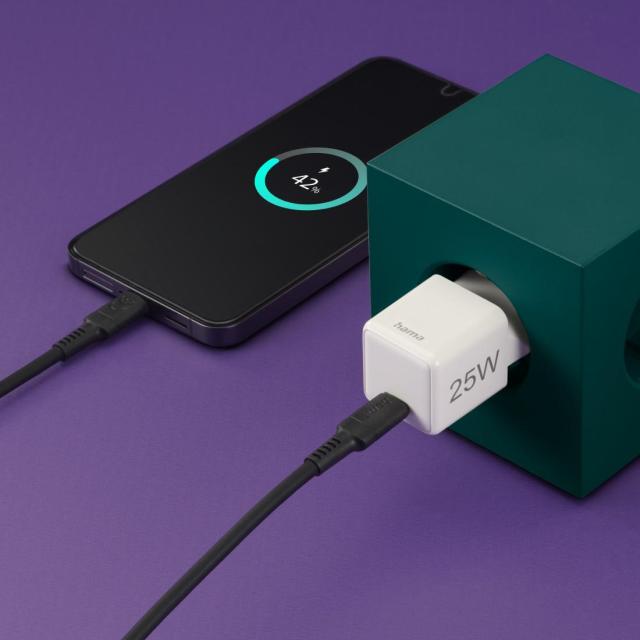 HAMA Бързо супер мини зарядно, USB Type-C, 25W