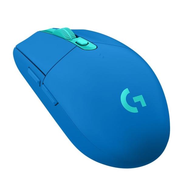 Мишка Logitech G305 Wireless Mouse, Lightsync RGB, Lightspeed Wireless, HERO 12K DPI Sensor, 400 IPS, 6 Programmable Buttons, Blue