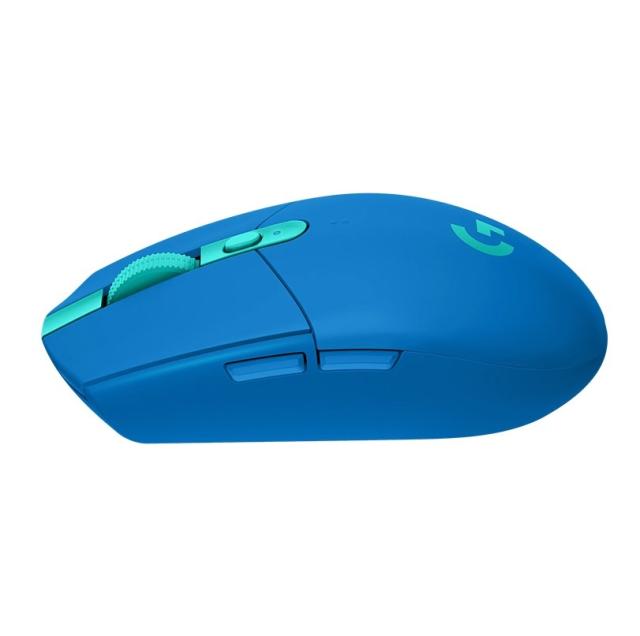 Мишка Logitech G305 Wireless Mouse, Lightsync RGB, Lightspeed Wireless, HERO 12K DPI Sensor, 400 IPS, 6 Programmable Buttons, Blue