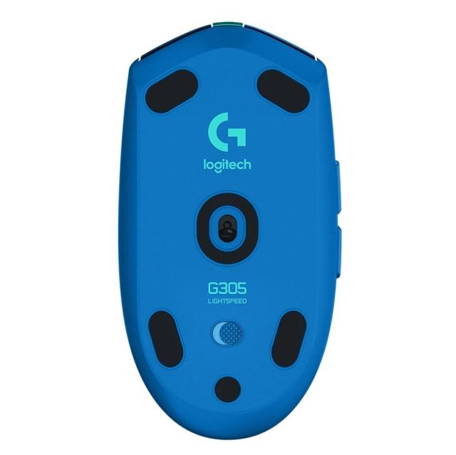 Мишка Logitech G305 Wireless Mouse, Lightsync RGB, Lightspeed Wireless, HERO 12K DPI Sensor, 400 IPS, 6 Programmable Buttons, Blue