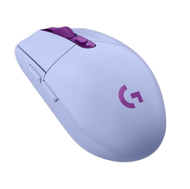 Мишка Logitech G305 Wireless Mouse, Lightsync RGB, Lightspeed Wireless, HERO 12K DPI Sensor, 400 IPS, 6 Programmable Buttons, Lilac