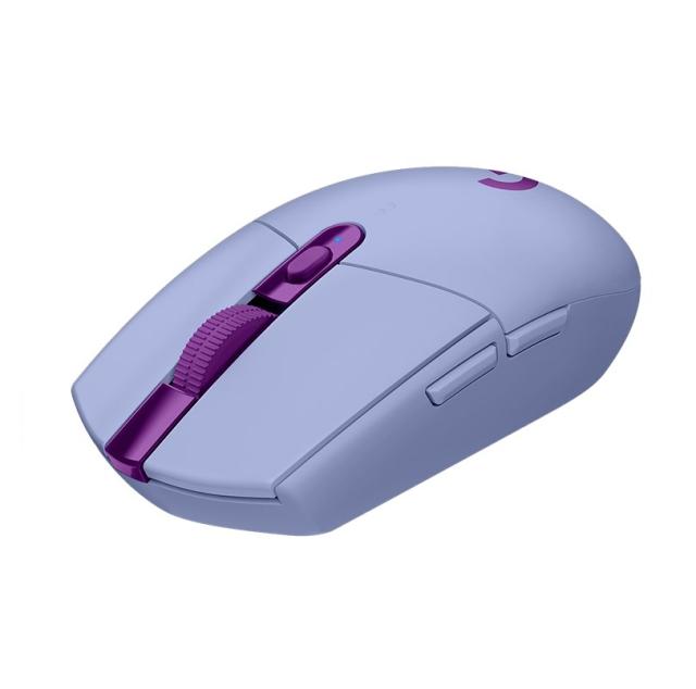 Мишка Logitech G305 Wireless Mouse, Lightsync RGB, Lightspeed Wireless, HERO 12K DPI Sensor, 400 IPS, 6 Programmable Buttons, Lilac