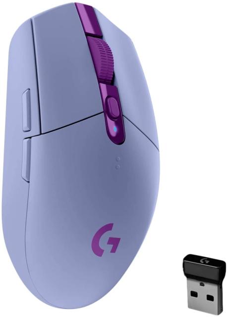 Мишка Logitech G305 Wireless Mouse, Lightsync RGB, Lightspeed Wireless, HERO 12K DPI Sensor, 400 IPS, 6 Programmable Buttons, Lilac