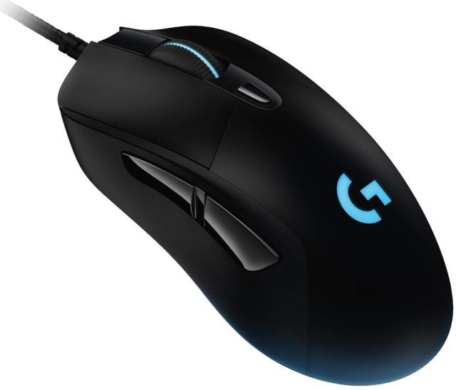 Мишка Logitech G403 Mouse, Lightsync RGB, HERO 25K DPI Sensor, 400 IPS, 6 Programmable Buttons, 10g Optional Weight, Black