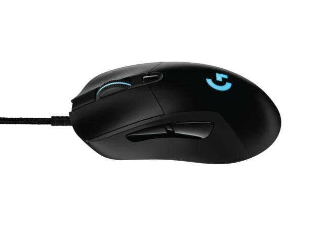 Мишка Logitech G403 Mouse, Lightsync RGB, HERO 25K DPI Sensor, 400 IPS, 6 Programmable Buttons, 10g Optional Weight, Black