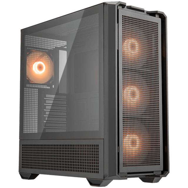 Кутия COUGAR Case MX600 RGB, Full Tower, Type-C, USB 3.0 x 2, USB 2.0 x 1,4 Pole Headset Audio Jack, Mini ITX/Micro ATX / ATX / CEB / E-ATX