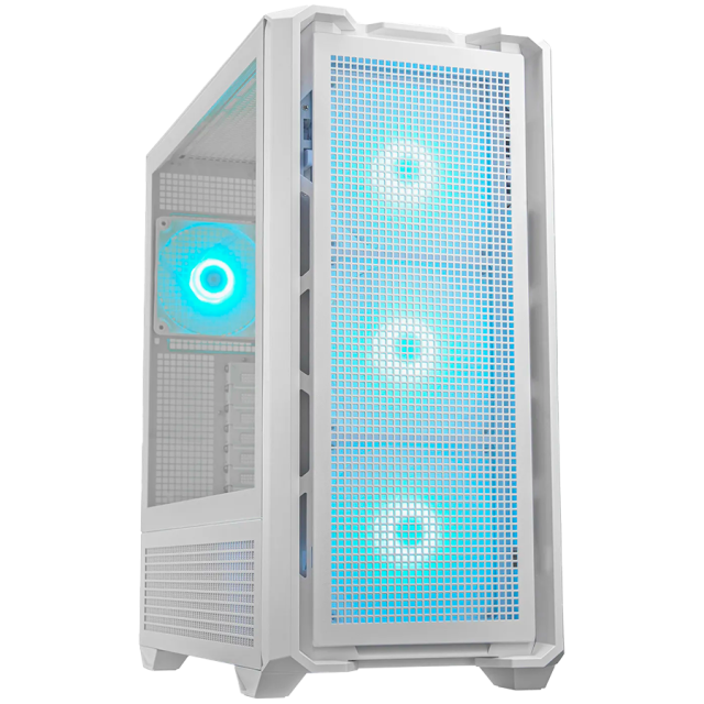 Кутия COUGAR Case MX600 RGB White, Full Tower, Type-C, USB 3.0 x 2, USB 2.0 x 1,4 Pole Headset Audio Jack, Mini ITX/Micro ATX / ATX / CEB / E-ATX