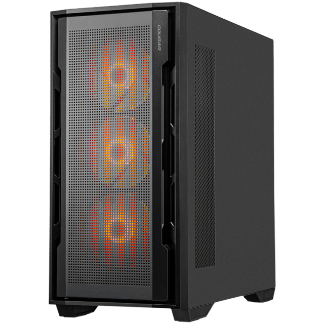 Кутия COUGAR Case Uniface RGB, Mid Tower, Type-C, USB 3.0 x 2, USB 2.0 x 1, Audio/Mic 3.5mm jack x 1, Mini ITX/Micro ATX / ATX / CEB / E-ATX