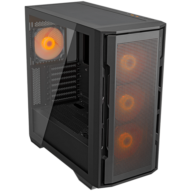 Кутия COUGAR Case Uniface RGB, Mid Tower, Type-C, USB 3.0 x 2, USB 2.0 x 1, Audio/Mic 3.5mm jack x 1, Mini ITX/Micro ATX / ATX / CEB / E-ATX