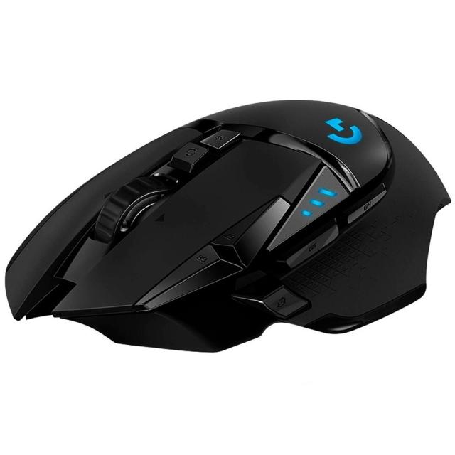 Мишка Logitech G502 Wireless Mouse, Lightsync RGB, Lightspeed Wireless, HERO 25K DPI Sensor, 400 IPS, 4x2g + 2x4g Optional Weights, 11 Programmable Buttons, 121g, Black