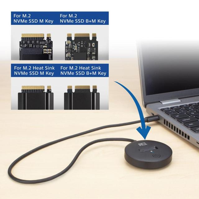 Докоинг станция EWENT ACT, USB-C - M.2 NVMe/PCIe SSD, 10 Gbps