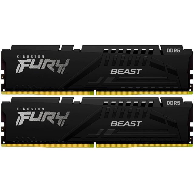 Памет Kingston FURY Beast Black XMP 64GB (2x32GB) DDR5 6000MHz, CL30, 1.4V 