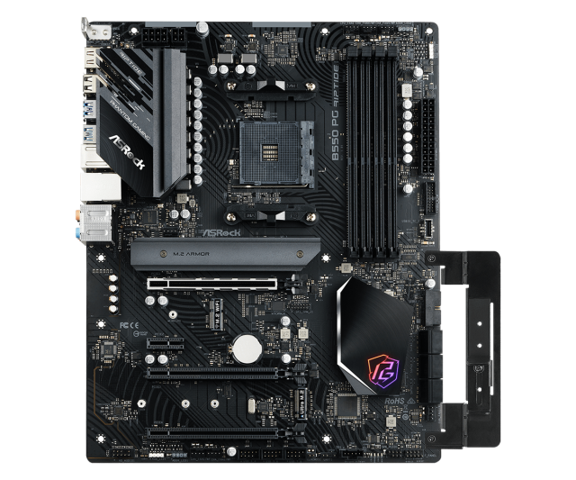 Дънна платка ASRock B550 PG Riptide, B550, AM4, DDR4, PCI-E 4.0 (CF), 6x SATA 6Gb/s, 2x M.2, 2x USB 3.2 Gen 2, 6x USB 3.2 Gen 1 Type-A, 2.5GbE LAN, HDMI, ATX