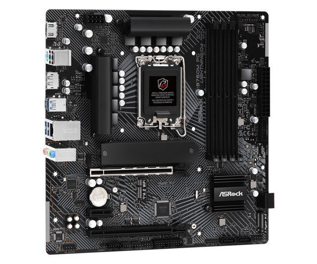 Дънна платка ASRock B760M PG Lightning/D4, B760, LGA1700, DDR4, PCI-E 4.0, 4x SATA 6Gb/s, 2x M.2, 1x USB 3.2 Gen 1 Type-C, 3x USB 3.2 Gen 1 Type-A, HDMI, DP, Micro ATX