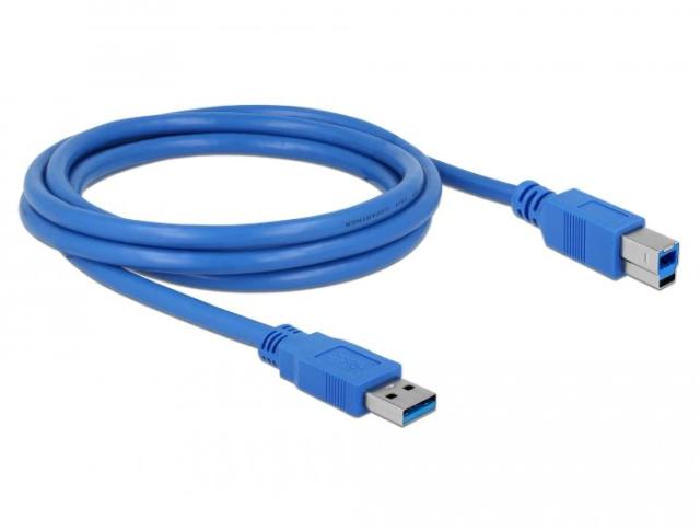 Кабел Delock USB-A(м) към USB-B(м), 2m