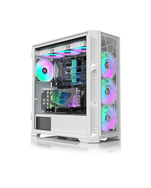 Кутия Raijintek PONOS ULTRA WHITE TG4, Middle Tower, 1x USB 3.1 Type-C, 2x USB 3.0, E-ATX, ATX, mATX, Mini-ITX