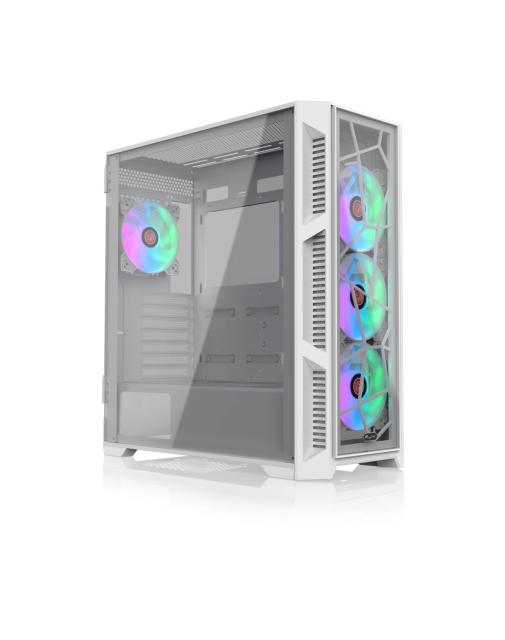 Кутия Raijintek PONOS ULTRA WHITE TG4, Middle Tower, 1x USB 3.1 Type-C, 2x USB 3.0, E-ATX, ATX, mATX, Mini-ITX