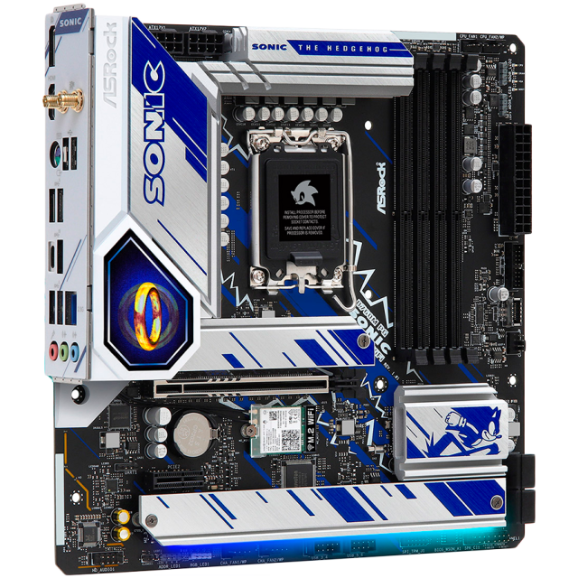 Дънна платка ASROCK B760M PG SONIC WiFi, LGA1700, 4x DDR5, 4x SATAIII, 3x M.2, 1x HDMI, 1x DisplayPort, mATX